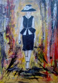 Woman - Mischtechnik auf Leinwand - 60 x 90 cm