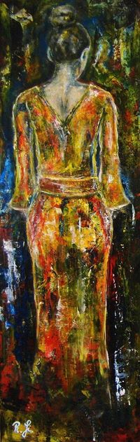 Young girl - Acryl auf Leinwand - 30 x 90 cm