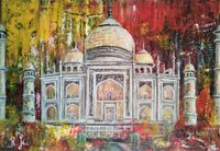 Taj Mahal - Acryl auf Leinwand - 100 x 70 cm