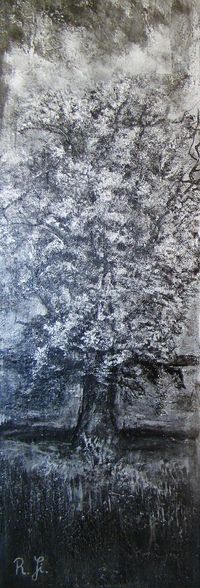 The old tree - Mischtechnik auf Leinwand - 40 x 120 cm
