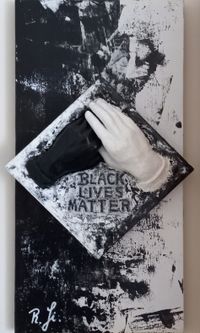 Black Lives Matter - Wandskulptur - 38 x 78 cm